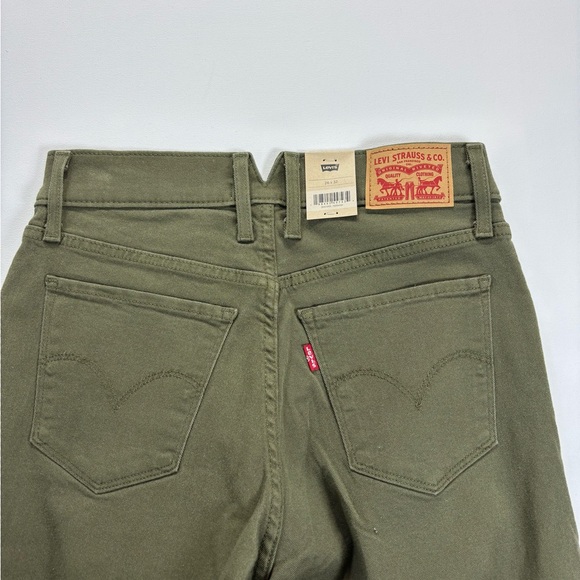 Levi's Olive Green Flare & Wide Leg Jeans - Picture 5 of 12